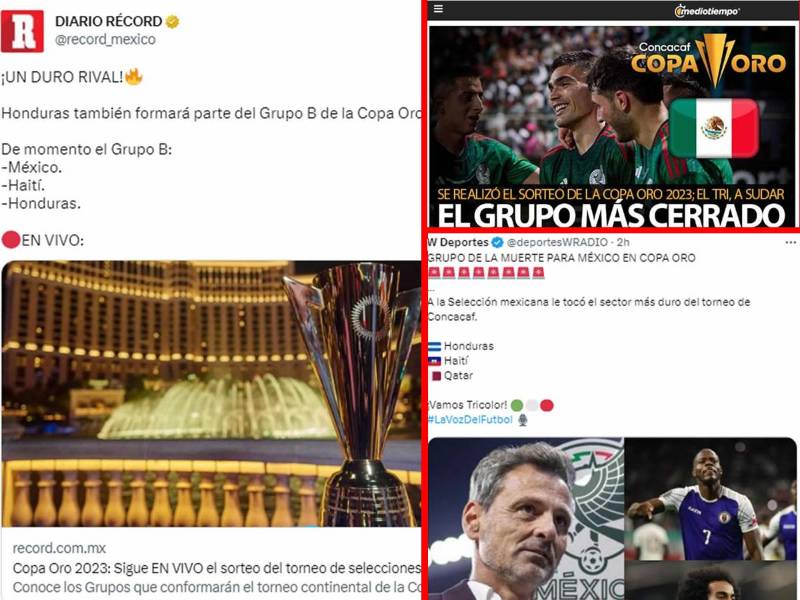 La prensa deportiva mexicana habla sobre el sorteo de la Copa Oro 2023 y destacan que México está en el ‘grupo de la muerte’ junto a Honduras, Haití y Qatar.