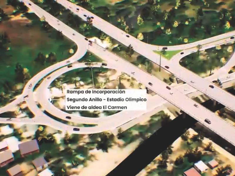 Vista de la salida hacia el Segundo Anillo desde el sector Los Cármenes