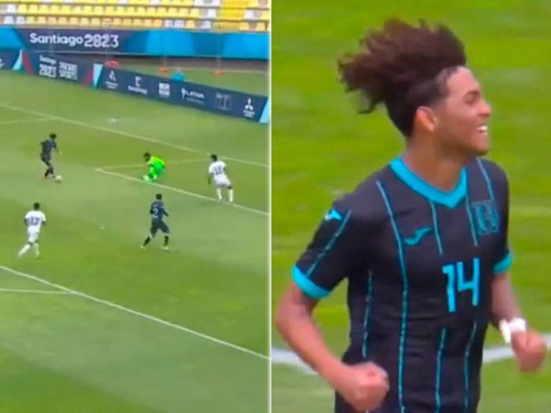 David Ruiz marcó su primer gol con la Sub-23 de Honduras en los Juegos Panamericanos 2023 de Chile.