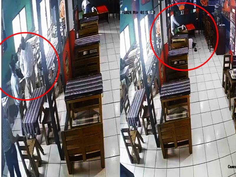 Momento en el que se comete el crimen en Santa Cruz de Yojoa.