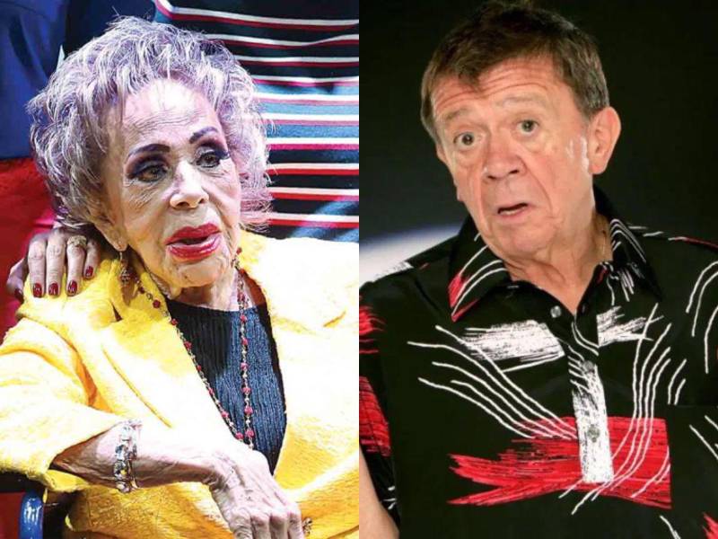 La actriz Silvia Pinal y Xavier López “Chabelo”.