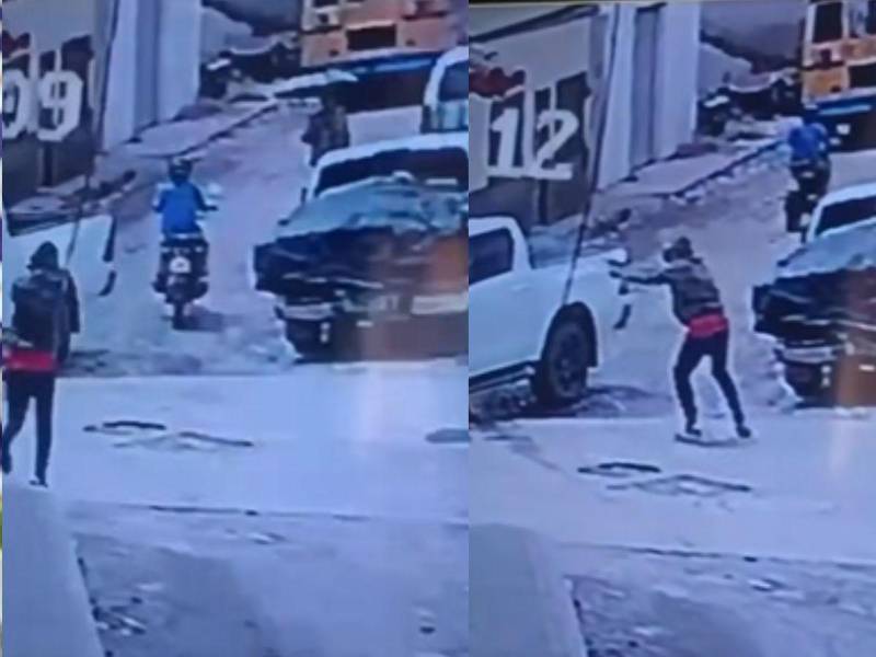 Video: el momento exacto del tiroteo que dejó un herido en Juticalpa