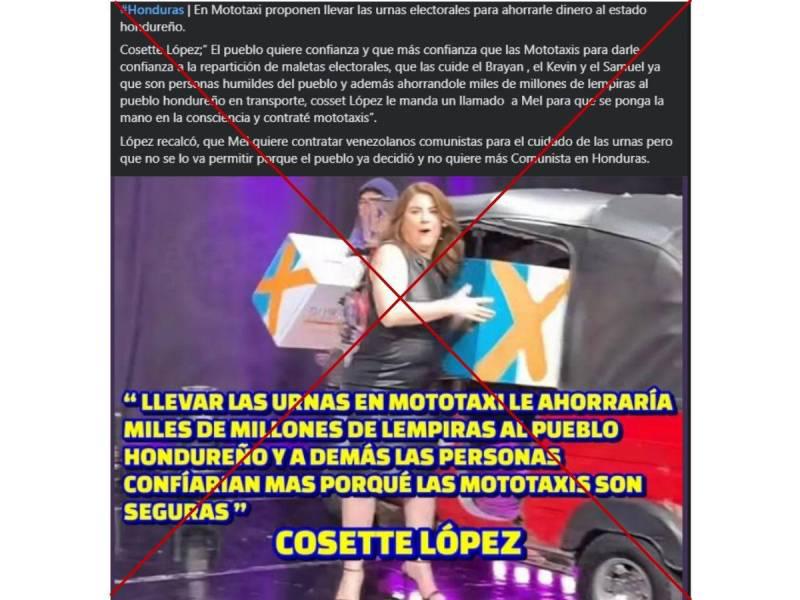 Captura de pantalla a una publicación de Facebook hecha el 12 de noviembre de 2025