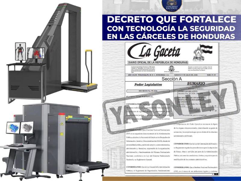 El INP contrató a Inversiones Salam para suministrar 16 escáneres destinados a reforzar la seguridad en cárceles de Honduras.