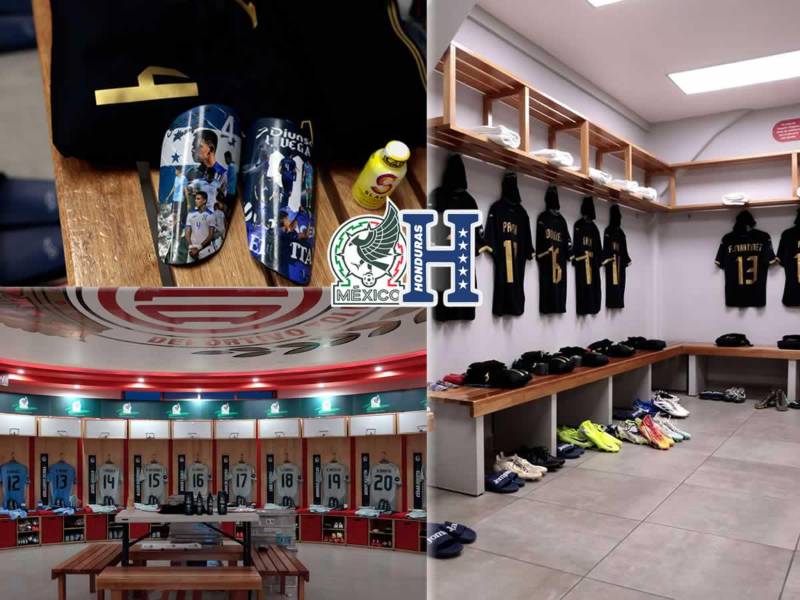 Así es el camerino que le han dado a la Selección de Honduras en el estadio Nemesio Diez de Toluca para el partido contra México en la vuelta de cuartos de final de la Nations League de la Concacaf.