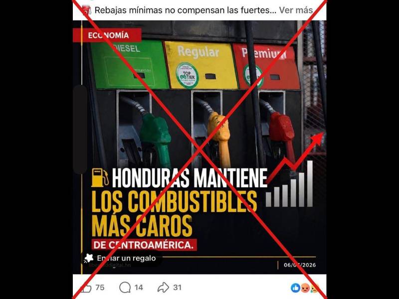Captura de pantalla a una publicación de Facebook hecha el 7 de julio de 2026.