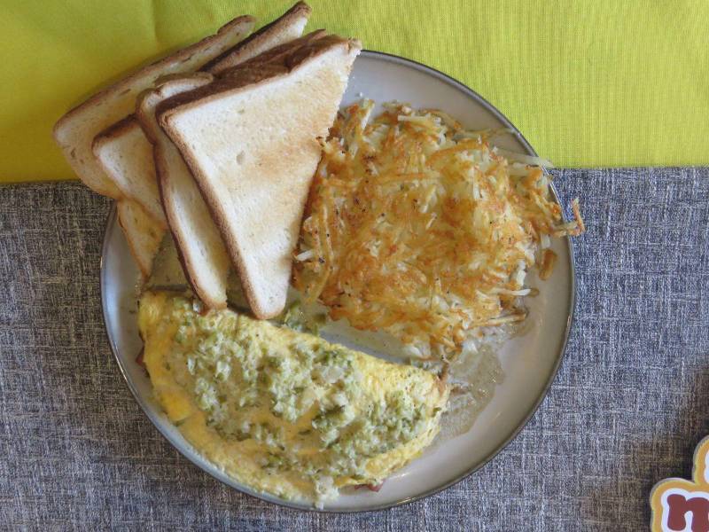 Omelette con loroco.