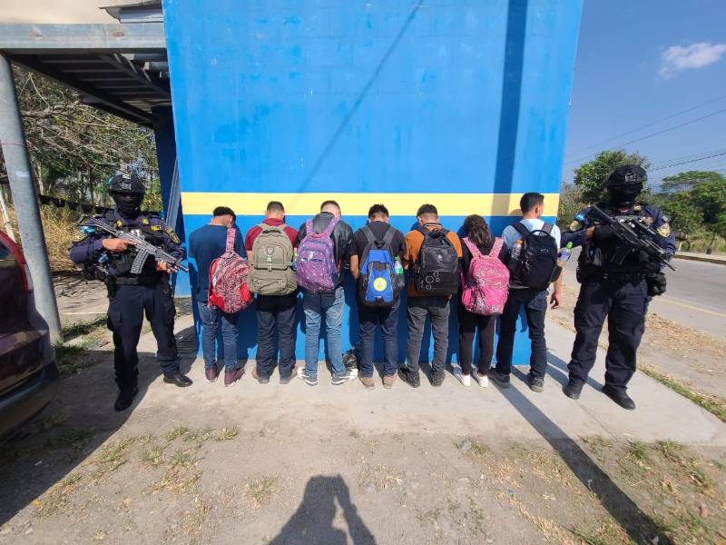 Siete menores de 17 y 16 años de edad fueron puestos bajo custodia del Senaf en Copán.