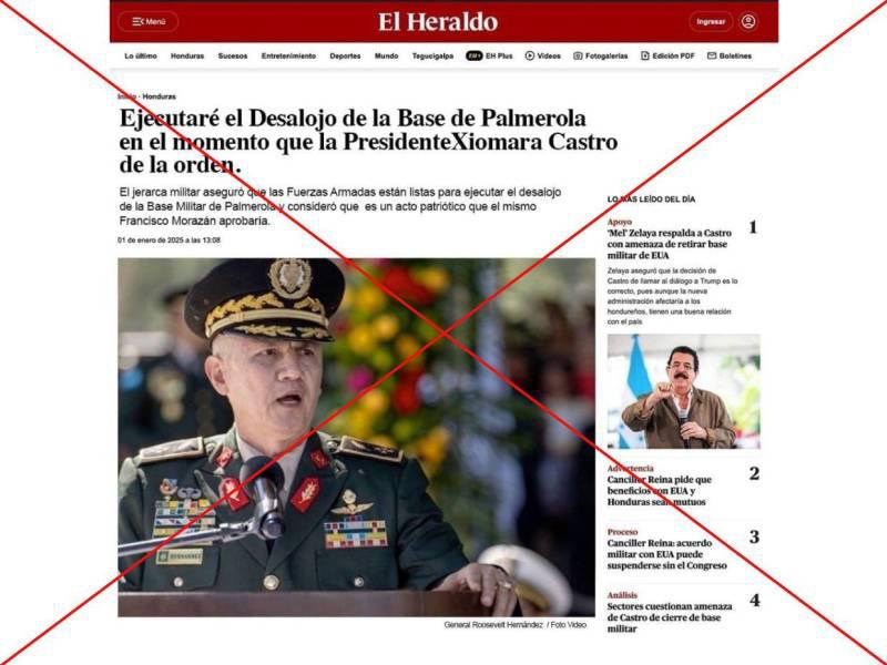 Captura de pantalla a una imagen que circula en WhatsApp realizada el 3 de enero de 2025.