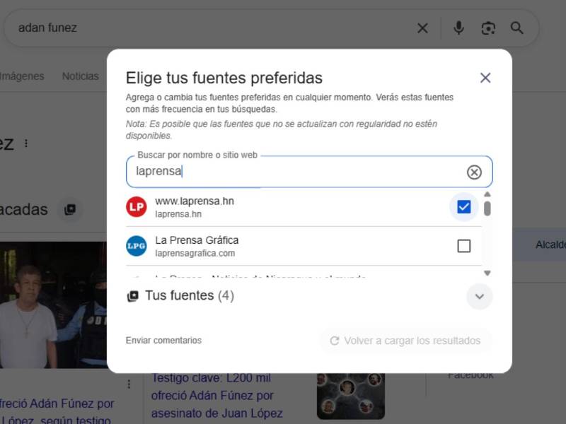 Usuarios ya pueden agregar a LA PRENSA como fuente favorita dentro de Google.