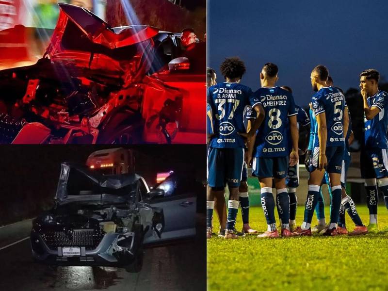 Futbolistas del Motagua, entre ellos Rodrigo 'Droopy' Gómez, sufrieron un terrible accidente de tránsito cuando regresaban del entrenamiento del equipo azul. Detalles de cómo ocurrió y así quedó el carro del jugador argentino.