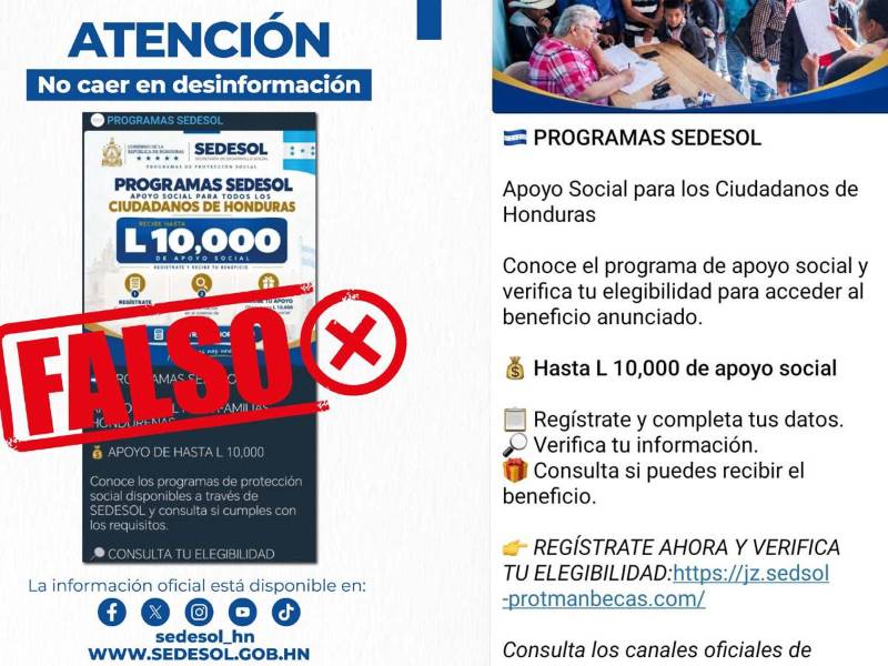 La Comisión Nacional de Bancos y Seguros (CNBS) pidió a los hondureños verificar la autenticidad de las ofertas de inversión y evitar compartir datos personales o transferir dinero a perfiles no autorizados.