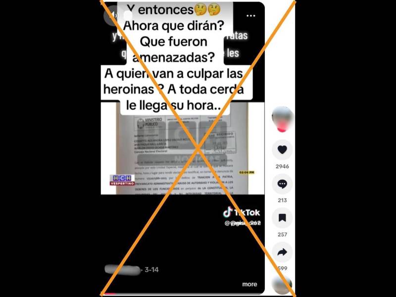 Captura de pantalla a una publicación de TikTok hecha el 23 de abril de 2026.