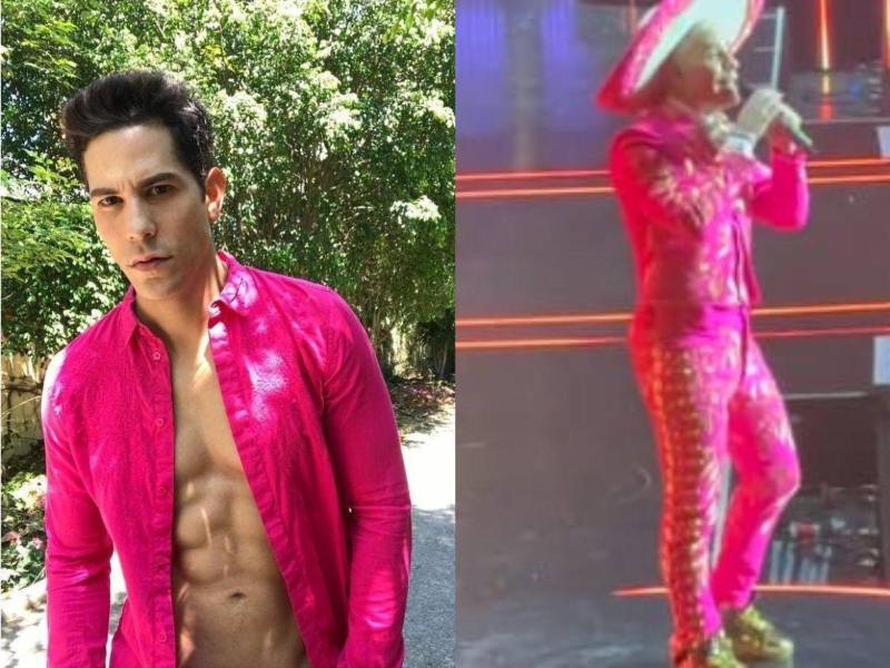 El cantante Cristian Chávez e integrante de RBD, fue criticado duramente por su traje de charro rosado en una presentación en vivo.