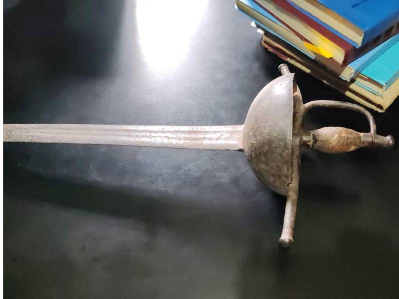 Espada que, según los registros, fue utilizada por el ejército del conquistador don Pedro de Alvarado.