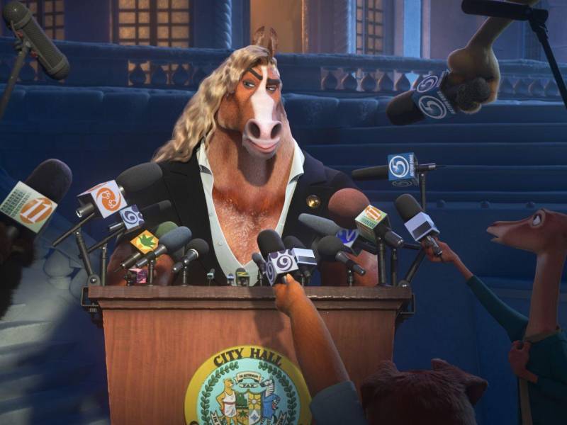 Fotograma del alcalde Winddancer (voz de Patrick Warburton) <i> </i>cedido<i> </i>por Walt Disney Animation Studios.