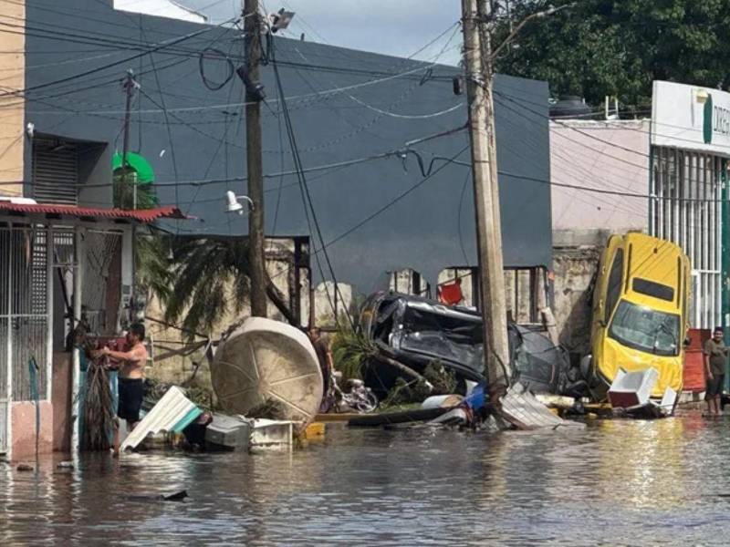 Foto archivo de inundaciones en México.