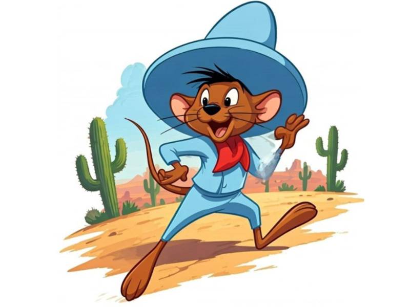 Con un expresivo “¡Ándale, ándale! ¡Arriba, arriba!”, frase en español que el personaje popularizó en los clásicos cortos animados de Looney Tunes.