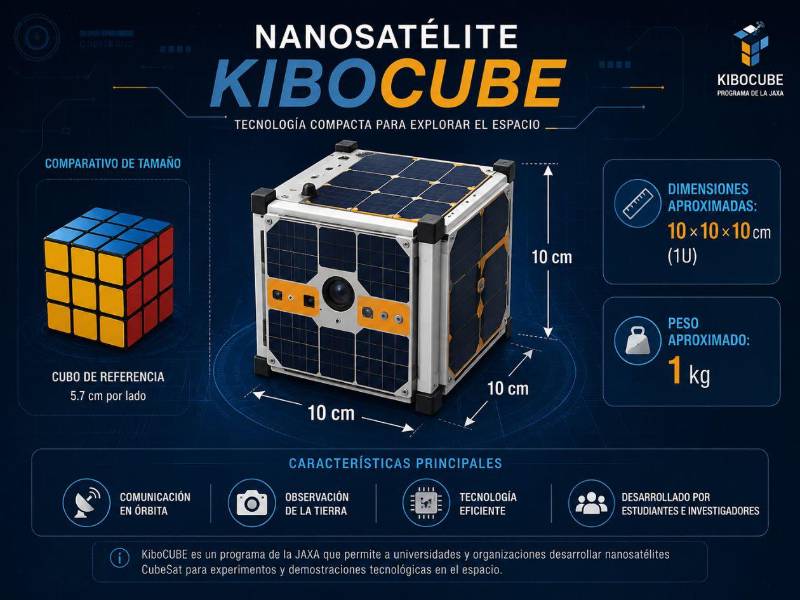 Así luce un nanosatélite del programa KiboCUBE
