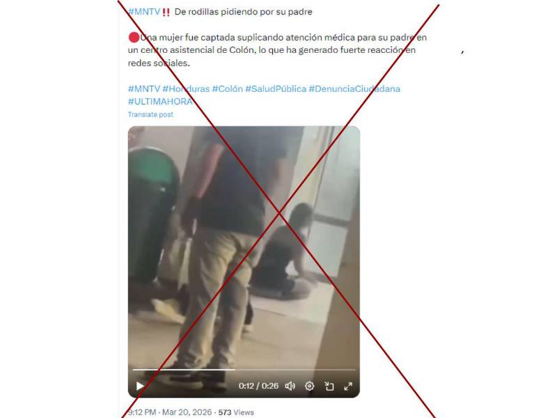 Captura de pantalla a una publicación de X hecha el 25 de marzo de 2026.