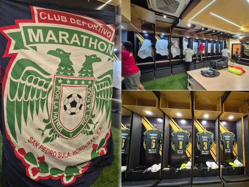 ¡Polémica! Marathón sorprendió en la previa del partido contra Platense por una inusual decisión que tomó en el camerino que utiliza el Real España en el estadio Morazán.