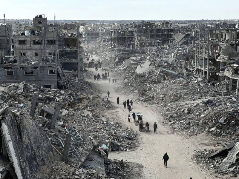 Una panorámica de la destrucción en Gaza.