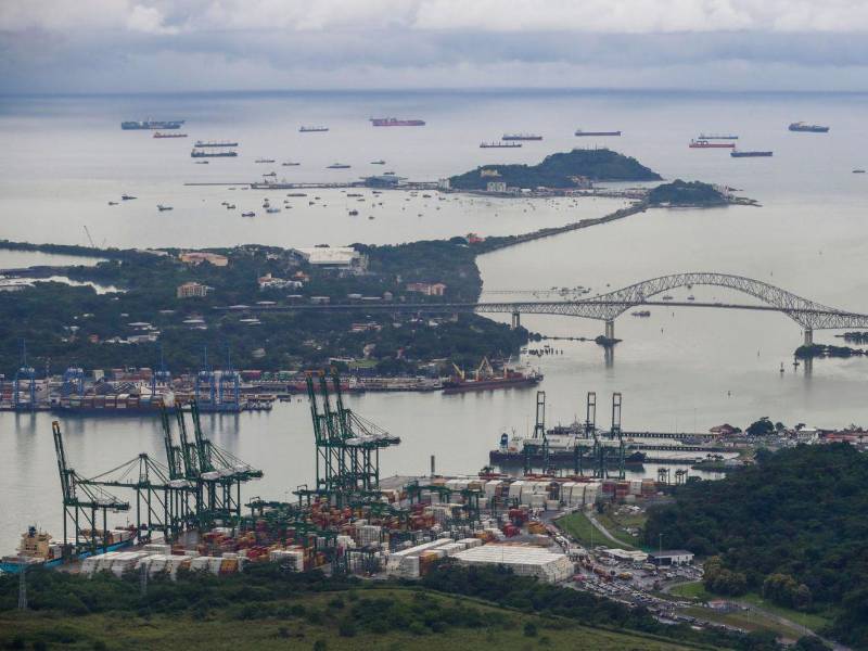 Una panorámica del Canal de Panamá.