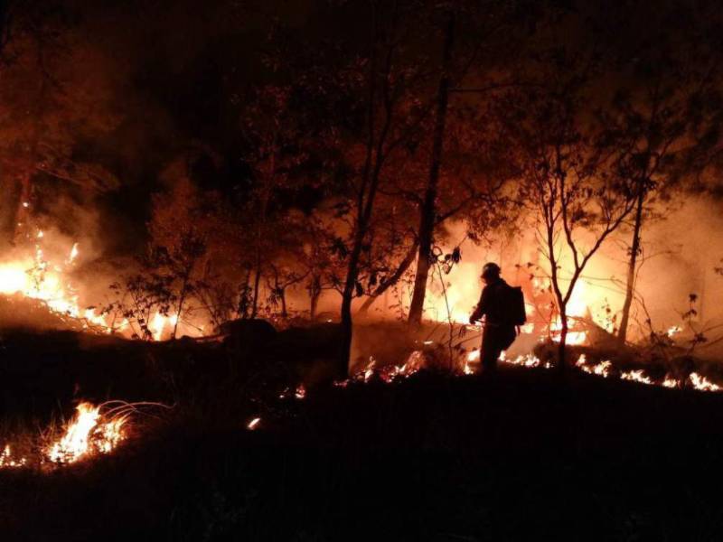 Un incendio forestal en Honduras. El país es uno de los más vulnerables de la región.