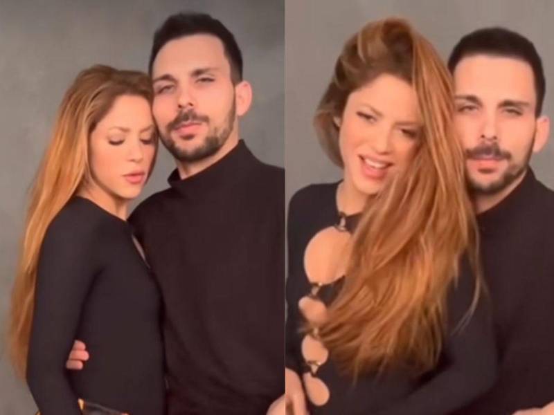 Imagen de Shakira con el misterioso bailarín.