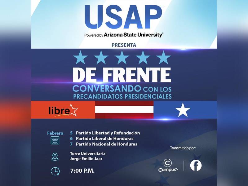 El debate: “De Frente: Conversando con los Precandidatos Presidenciales”, se contará con la participación de los diez precandidatos de los partidos Liberal, Nacional y Libre