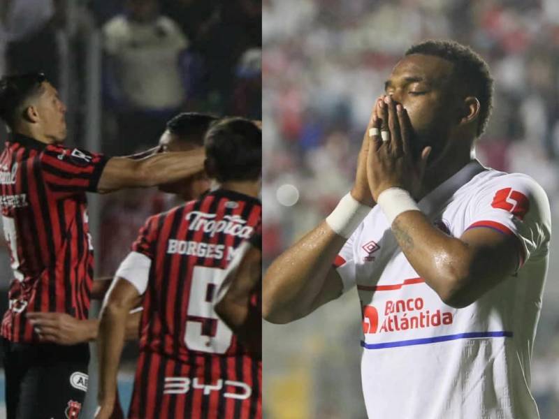 Alajuelense celebró en el estadio Nacional al dejar eliminado al Olimpia.