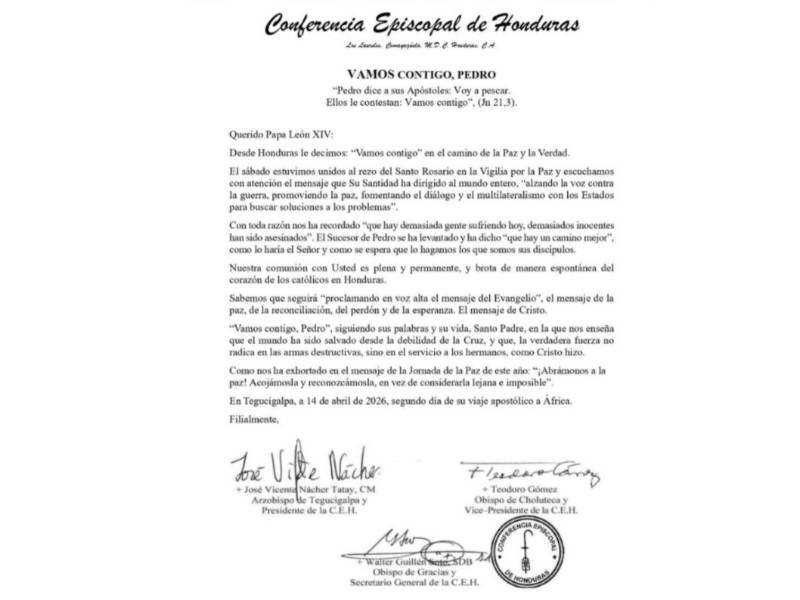 Comunicado oficial de la Conferencia Episcopal de Honduras.