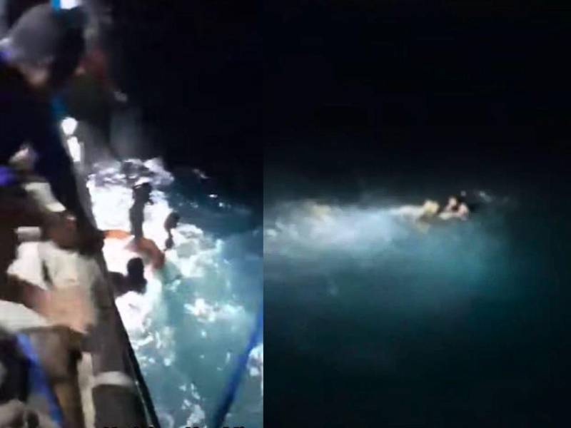 Tripulantes lograron auxiliar a una mujer, pero la otra y el niño siguen sin ser localizados.