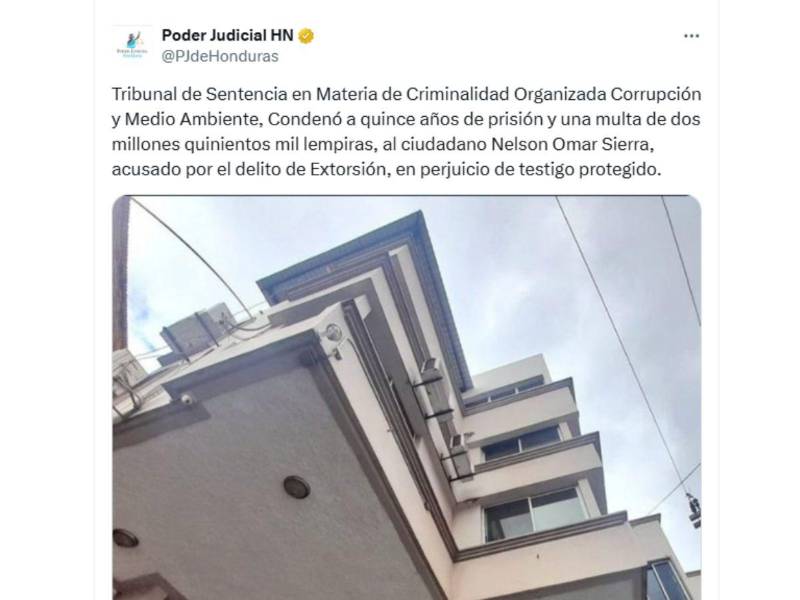 Comunicado oficial del Poder Judicial.