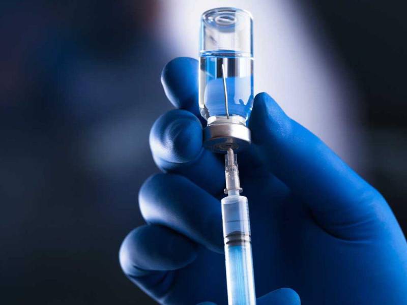 Vista de una muestra de vacuna.