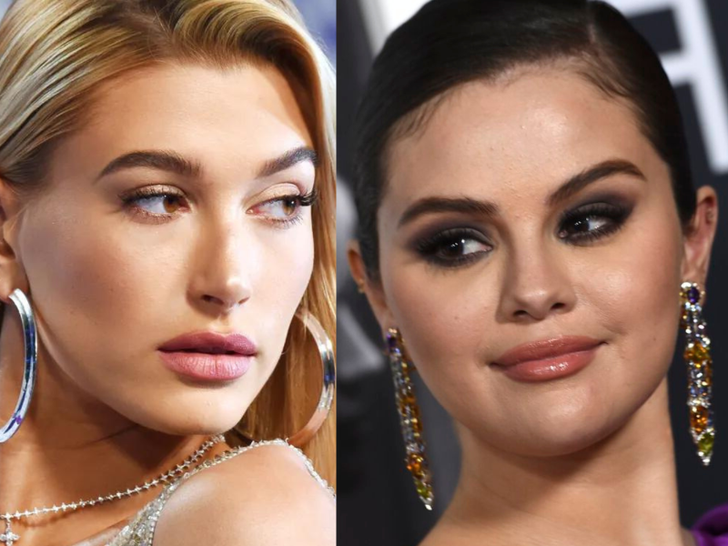 Hailey Bieber y Selena Gómez.