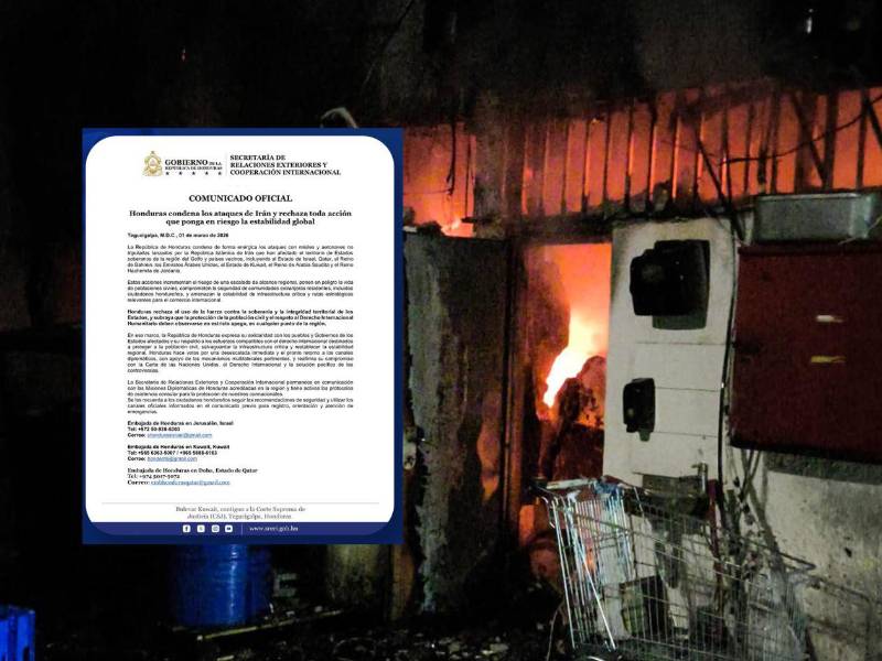 Estas acciones incrementan el riesgo de una escalada de alcance regional, expresó Honduras en el comunicado.