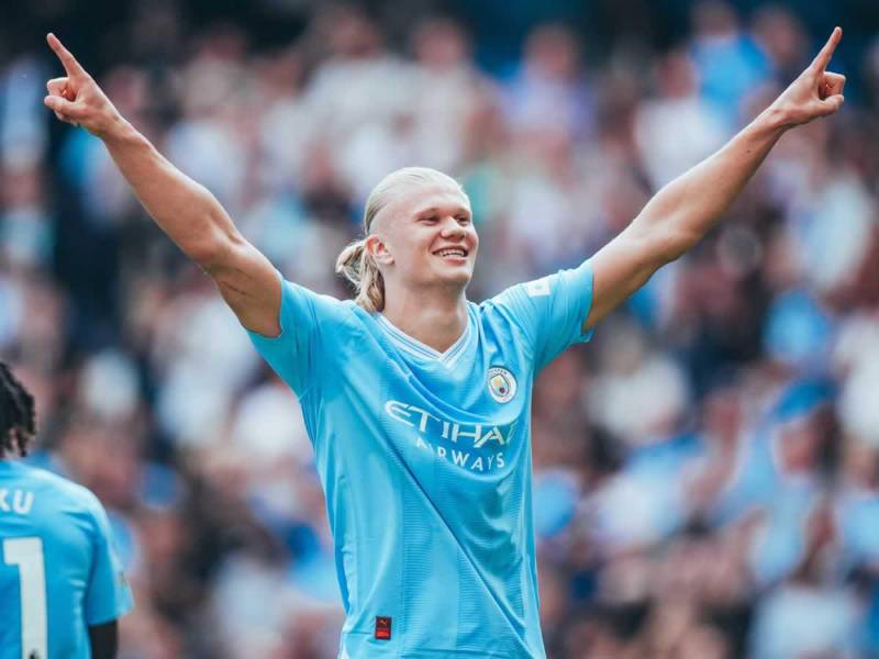Erling Haaland marcó su primer hat-trick de la temporada con el Manchester City.