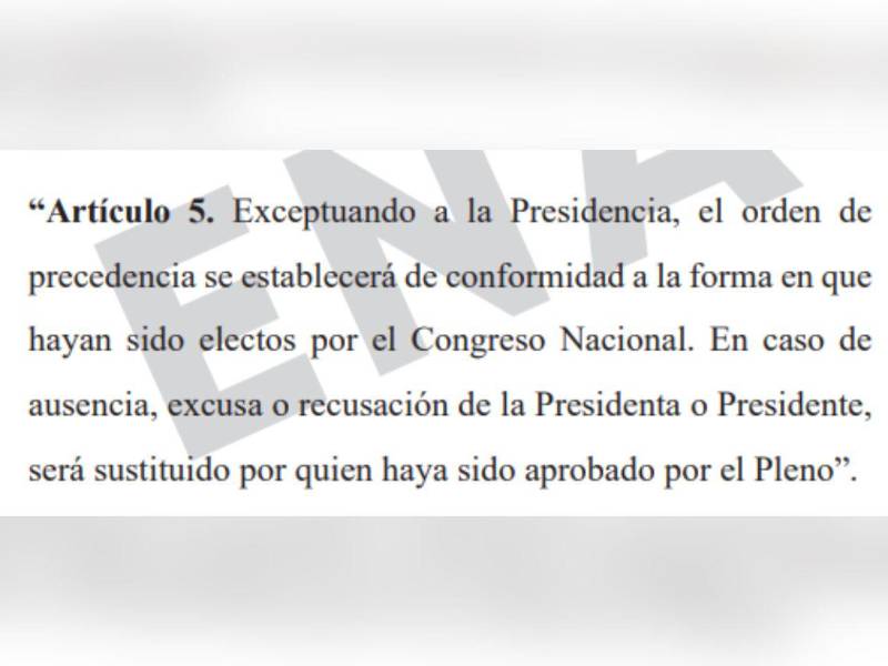 Captura de pantalla a la reforma del artículo 5 del Reglamento Interno.