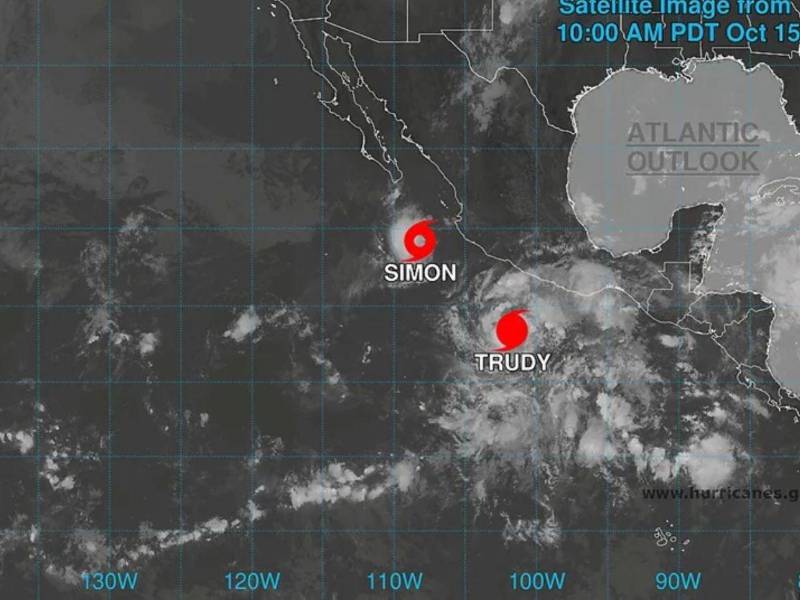 La circulación del huracán ocasionará lluvias intensas, de entre 75 y 150 milímetros, en distintas regiones de Guerrero y Oaxaca.