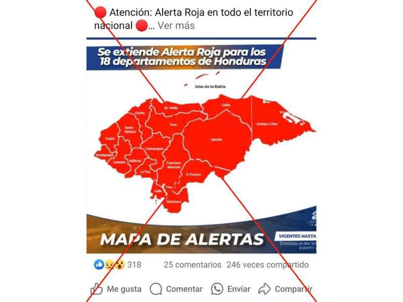 Captura de pantalla a una publicación en Facebook.