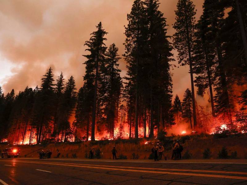 Imagen de archivo de incendios forestales en Canadá.