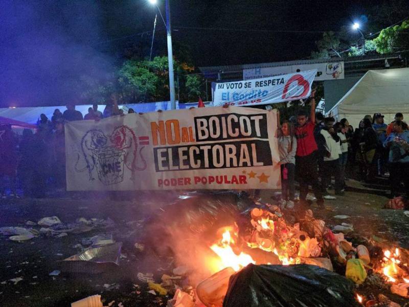 Protestas postelectorales en Tegucigalpa.