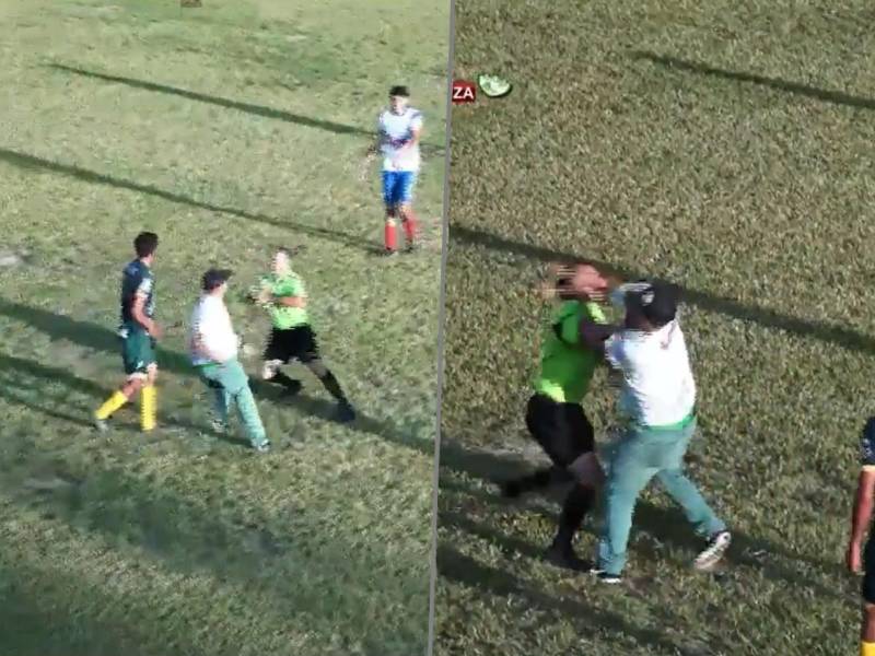 Zafarrancho en Honduras: Árbitro es agredido en pleno partido y así respondió