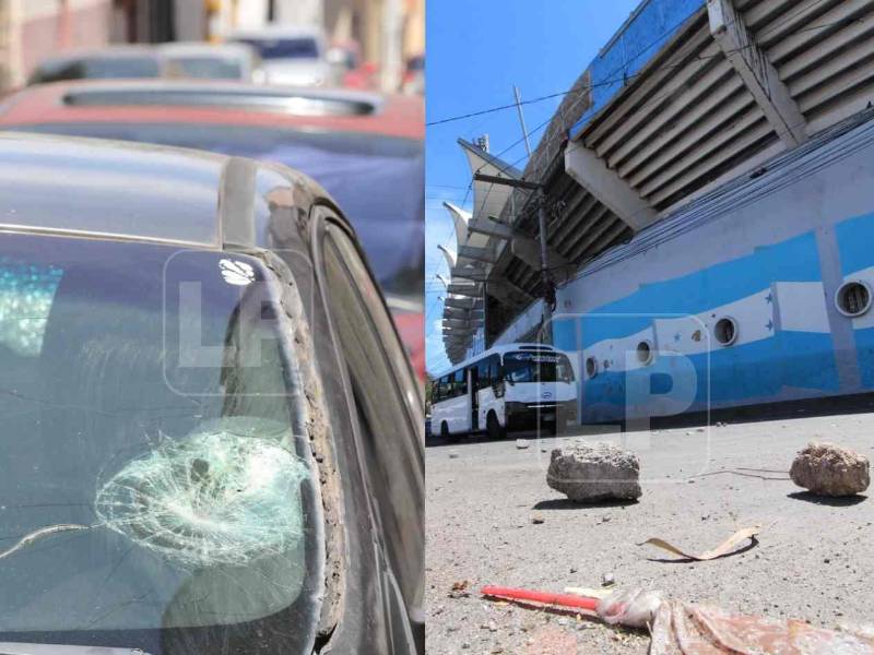 La Liga Nacional vivió un terrible episodio antes del clásico entre Motagua vs Olimpia: así quedaron los alrededores del Estadio Nacional a un día de los disturbios.