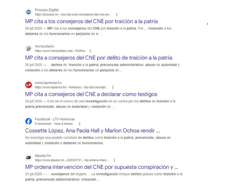 Captura de pantalla a los resultados de una búsqueda inversa en Google.