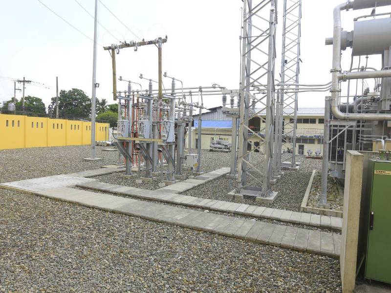 La subestación de El Centro ubicada en barrio El Benque de San Pedro Sula.