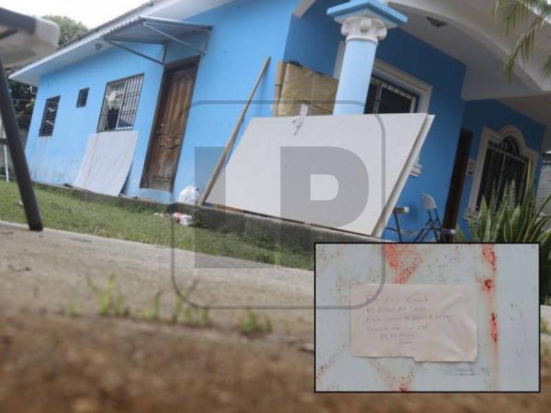 Este es el inmueble donde operaba la financiera Unifin, en la residencial Manantial de Choloma. Vecinos señalaron que se trata de la vivienda del encargado del negocio.