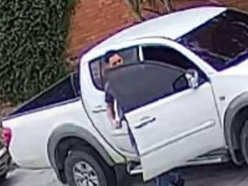 Fotografía del video de la cámara de seguridad de la casa de Maribel Espinoza en San Pedro Sula proporcionada en las redes sociales.