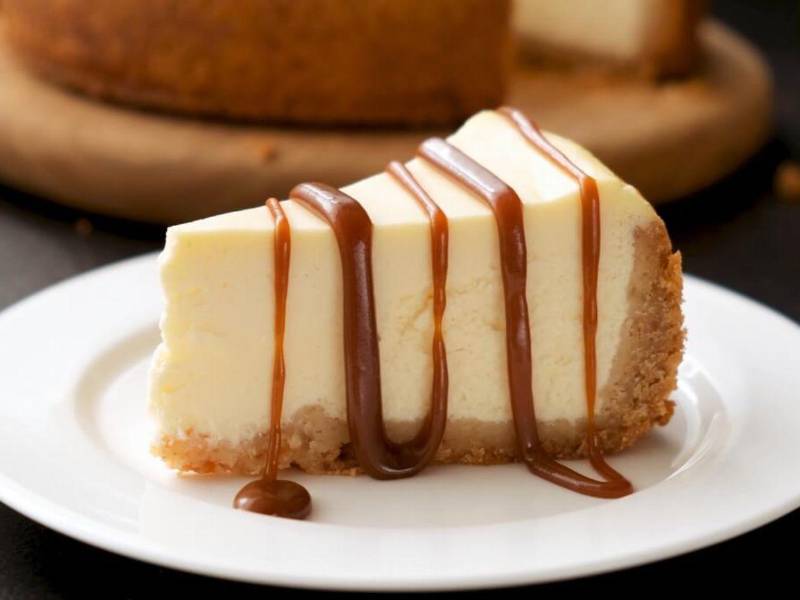Cheesecake de dulce de leche.